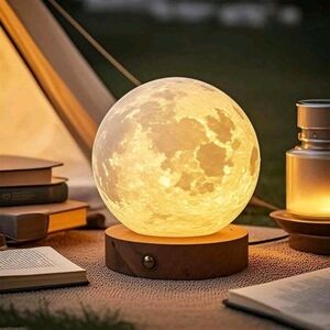 Moon Lamp with Wooden Base + 16 Colour Options